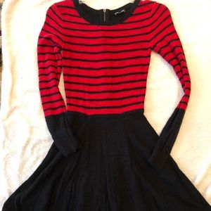 Red stripe dress.